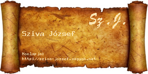 Sziva József névjegykártya